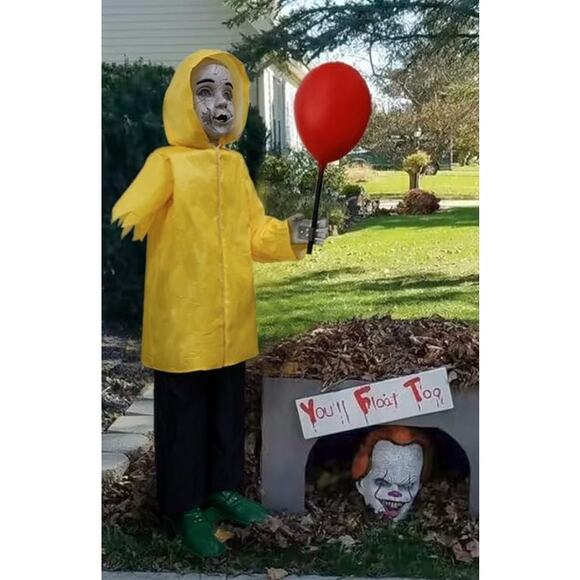 4 Ft Life Animatronics Prop with Glowing Balloon Sound-Activated Sensor Scary - Picture 2 of 4